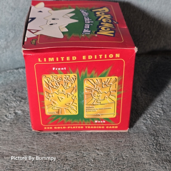 limited edition 23k gold plated pokemon cards from 1999 Togepi 23k Gold Plated Charizard Pokmon